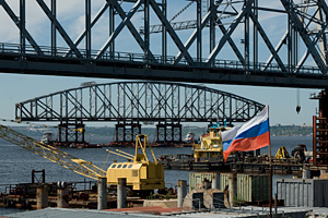 Замена пролета на мосту через р. Волгу в г. Ульяновске