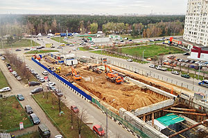 Строительство станции метро «Котельники»
