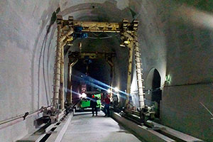 В Томусинском тоннеле завершено сооружение монолитной железобетонной обделки
