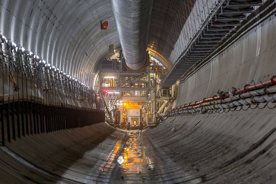Участок тоннеля метро под железнодорожными путями МЖД успешно пройден
