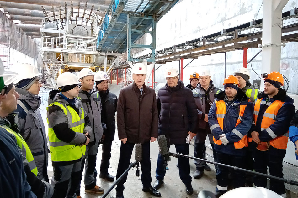 Мэр Москвы дал старт началу проходки нового двухпутного тоннеля от строящейся станции метро Текстильщики (БКЛ)